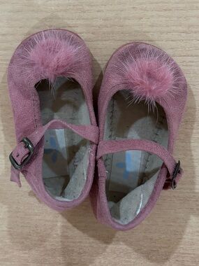 Sardon EU 18 Kids Pink Pom Mary Jane Shoes